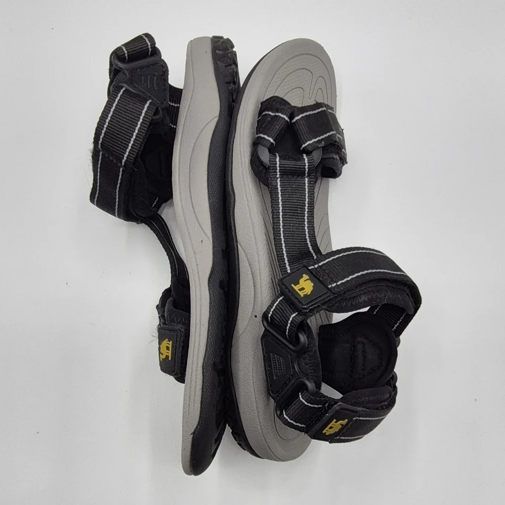 Men's Black Sport Strap Sandals - Lightweight Comfort